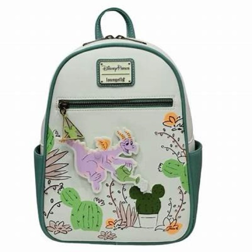 NWT RETIRED 2023 Epcot Flower & Garden Figment Loungefly Mini Backpack